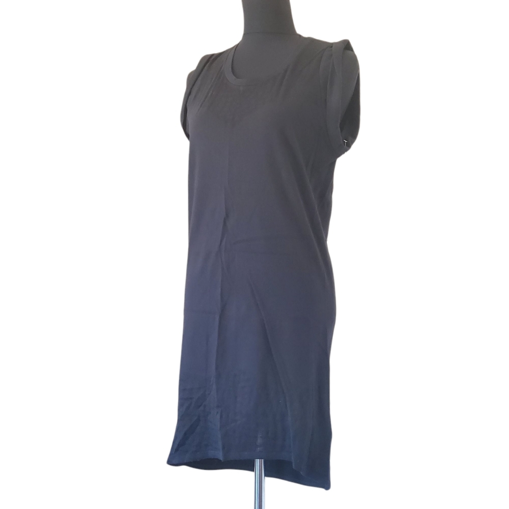Heather Casual Knit Dress M Black New